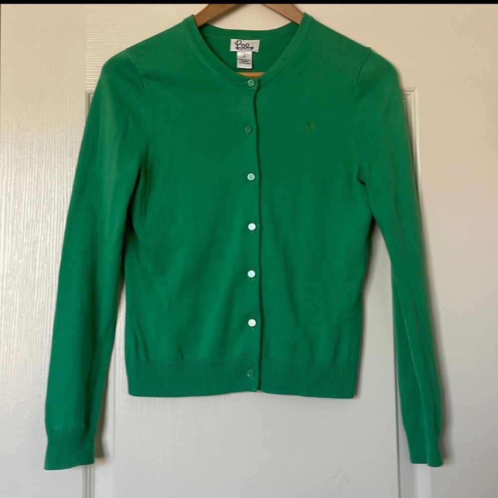 Vintage Lilly Pulitzer Cardigan in Kelly Green Sz Small